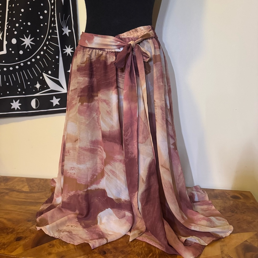 Fairy Flowy XL Light Rose Pink Skirt Fairycore Cottagecore Faire Sheer